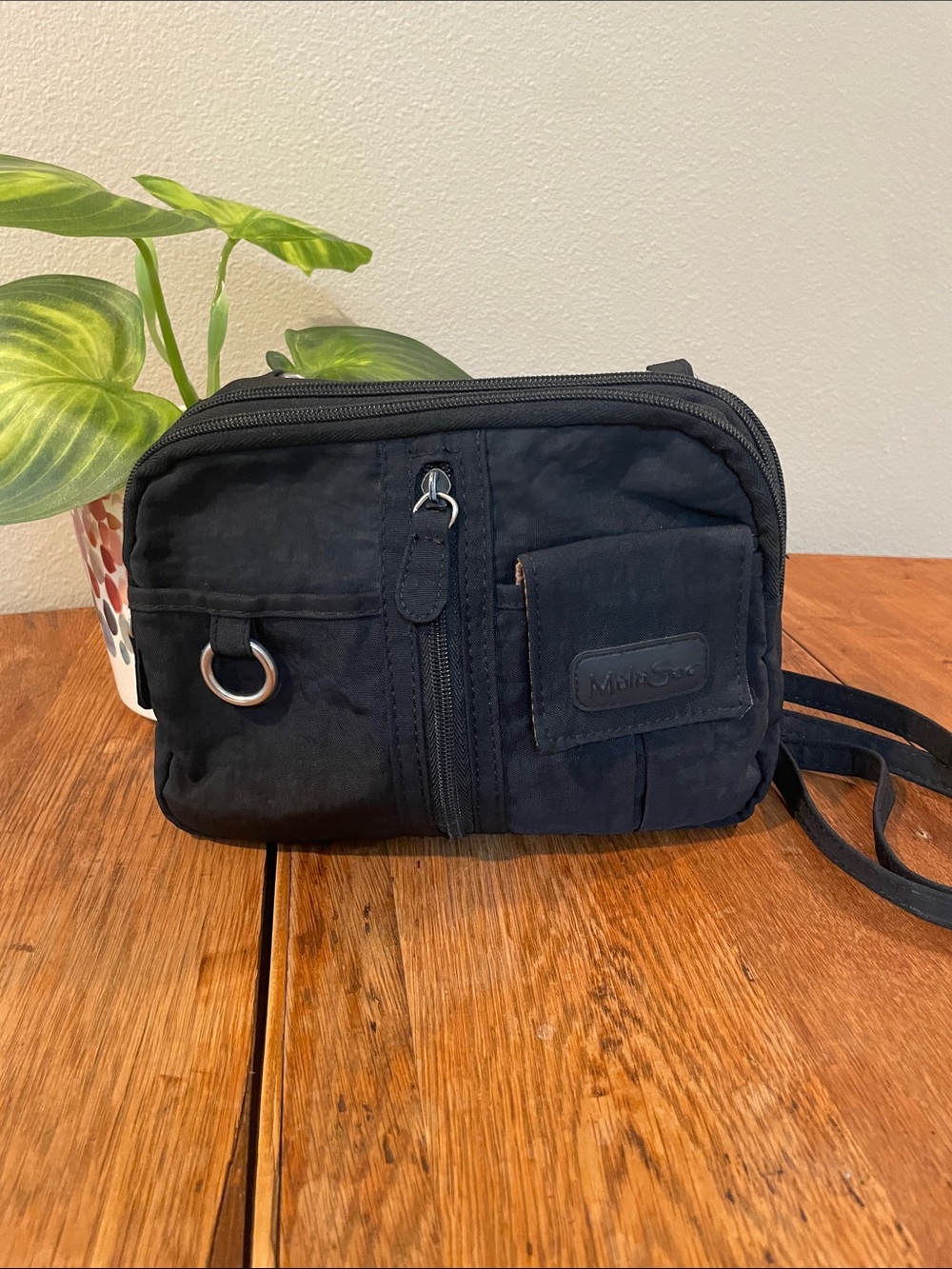 MultiSac North/South Mini Zip Around Crossbody Bag – Nylon Travel Organizer